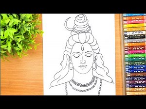 How to draw lord shiva || Easy drawing of Mahadev step by step|| Shiva drawing...