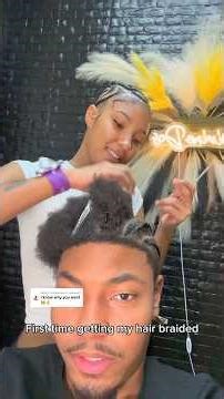 Getting braids for the first time . Full video out now! #shorts #hair