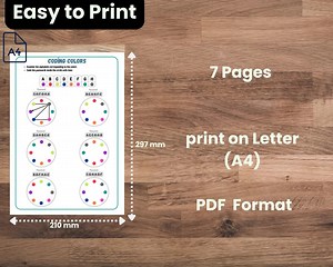 Coding Colors Worksheets: Logic Puzzles, Pattern Matching (digital PDF Download) - Etsy UK