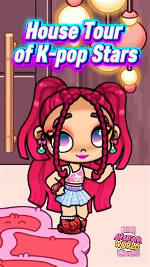 House Tour of K-pop Stars: room #2🤩 #pazu #avatarworld #avatarworldupdate #kpop #rumi #hunterx