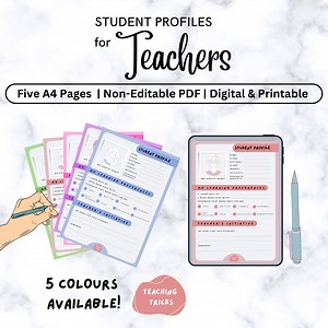 Student Profile for Teachers - Etsy Australia