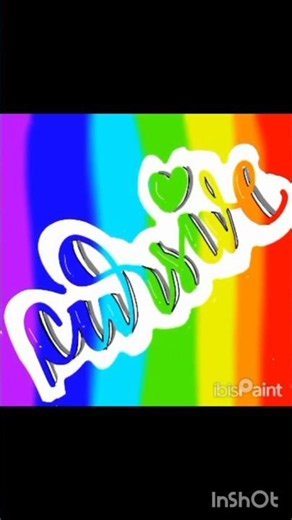 DIGITAL ART | Rainbow Text Tutorial #ibispaintx #easy #viral