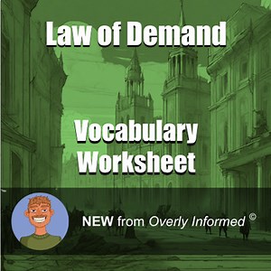 Law of Demand Vocabulary Worksheet