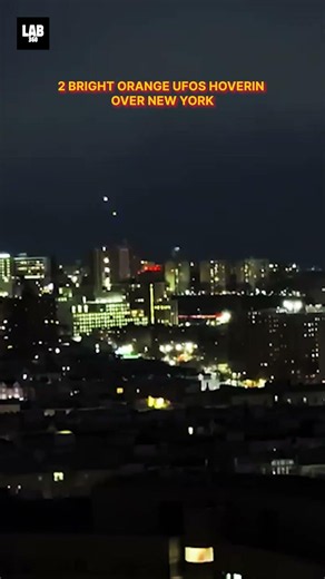 2 Mysterious Orange UFOs Hover Over New York! #trending #shorts