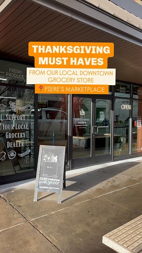 These are our MUST HAVE items from @pieresmarketplace, our local downtown grocery store for Thanksgiving meal! 🦃🥧 Whether you’re grabbing a couple last minute ingredients or building a whole spread, consider this your reminder to keep it local. 🧡 Piere’s is stocked with fresh, locally sourced staples like: sourdough stuffing, sweet potatoes, raw milk, vegan marshmallows, and so much more. 🍠🥖🥛 📍 205 E Main Street 🕘 Wed (11/26): 9AM–7PM 🕘 Thanksgiving Day: 9AM–1PM PLUS… we heard pies from