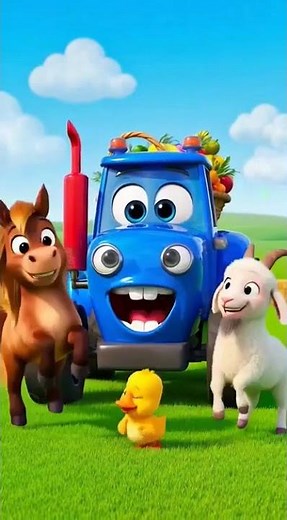 Синий трактор по полям едет к нам! 🚜 3D песенка для малышей