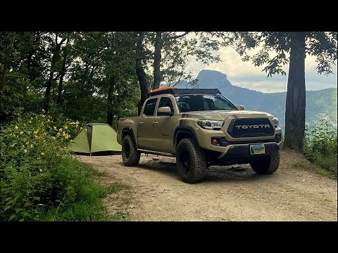 BEST Campsite at Linville Gorge, NC (Old 105 Overlanding Truck Camping)