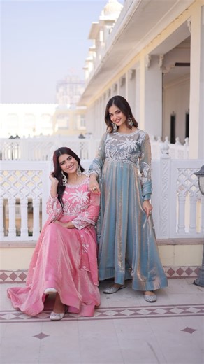 SHOPPING_MALL_SURAT | Price 1550/- . 👗 *PREMIUM DESIGNER READYMADE GOWN-DUPATTA COLLECTIONS 2026* 💃🏼 *CODE :- LW-9315* *GOWN* :- 👇🏻 *FABRICS & WORK*:- Fendi... | Instagram