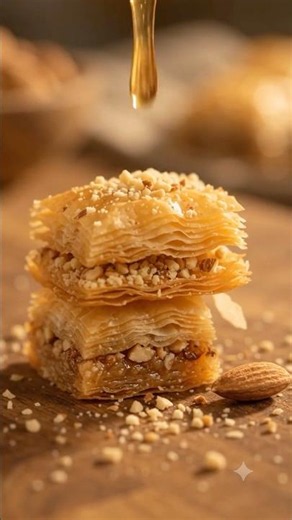 Almond honey pull baklava