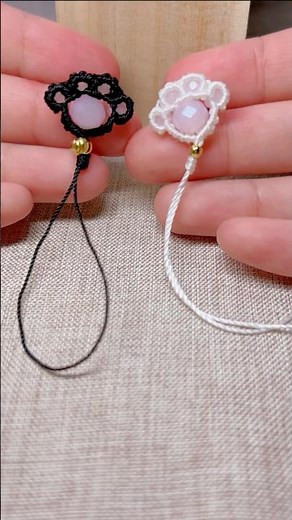 DIY Macrame Cat-Paw Charm | Keychain / Phone Charm #shorts #diy #tutorial