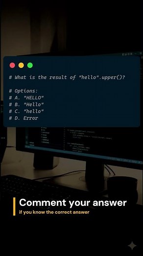 Convert to Uppercase in Python #programming