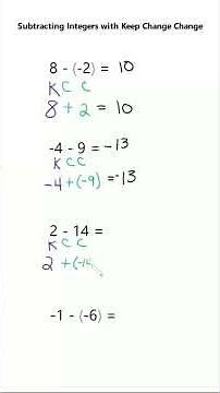 Subtracting Integers with Keep Change Change