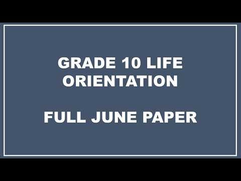 GRADE 10 LIFE ORIENTATION TERM 2 FULL PAPER JUNE 2025 WESTERN CAPE
