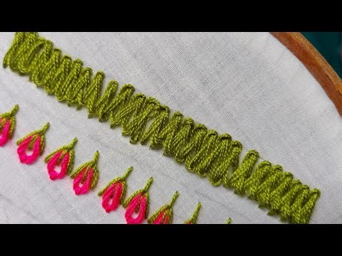 Basic Hand Embroidery / Braid Stitch or cable plait stitch #embroidery #stitch