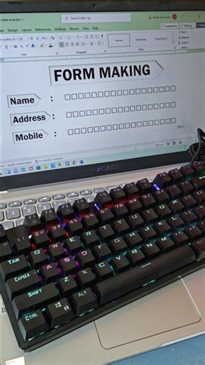 Shortcut For Create Box in Form Making #shorts #computer #tipsandtricks #knowledge