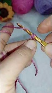 Merajut pondasi Single Crochet #crochet #crochetforbeginners #crochetyarn #tutorial #merajut #diy