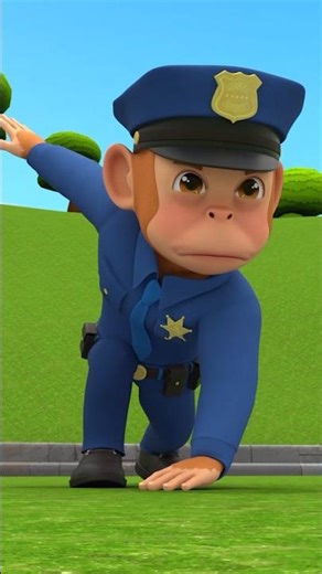 Sheriff Monkey is in the playground | Rosoo - Baby Songs #kidssong #nurseryrhymes #foryou #shorts