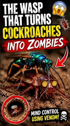 The Wasp That Turns Cockroaches Into Zombies 😳