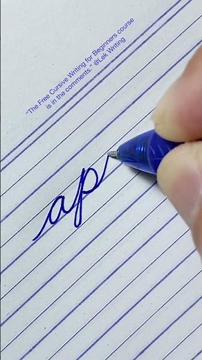 apple - How to write English cursive writing daily usable words | Cursive handwriting practice