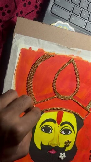 Kathu Shyam ji Painting 🖼️ | #shorts #shortvideo #drawing #art #oilpainting