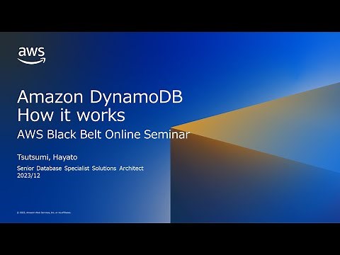 Amazon DynamoDB - How it works【AWS Black Belt】