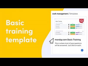 Basic Training Template | monday.com quick tips