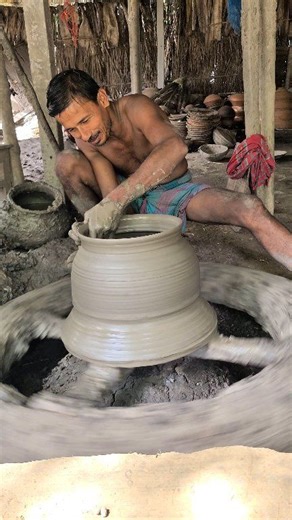 Big clay pot making by hand #shorts #clayart #claypot #claycraft #pottery #reels | HPZ media