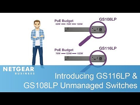 Flexible PoE Power with GS116LP & GS108LP Gigabit Ethernet Unmanaged Switch | NETGEAR Business