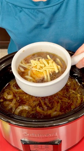 I learned this in France! 🧅 Mistie shares an easy homemade French Onion Soup recipe in the crockpot! | Kyle & Mistie Knight