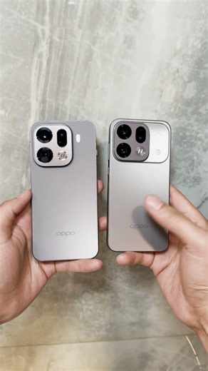 6.78-inch Large Screen vs 6.32-inch Small Screen! Oppo Find X9 Pro vs X9s Pro Appearance Comparison!