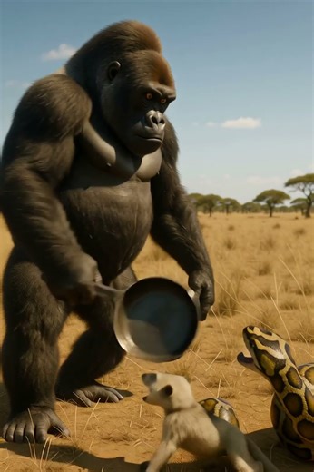 Shocking! Gorilla vs Python | Saving the Civet