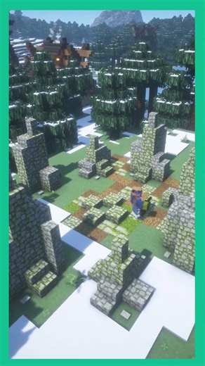 Minecraft ⛰️ Nordic Rune Shrine | Viking Speed Build #shorts