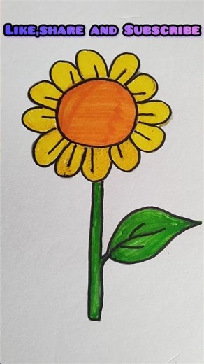 This Sunflower Drawing is So Relaxing 🌻 | Easy & Satisfying Art #art #floraart #flowerart #beginners
