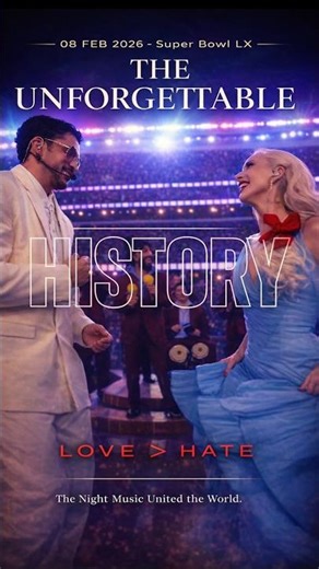 The moment history was made! 🇵🇷✨ Bad Bunny & Lady Gaga