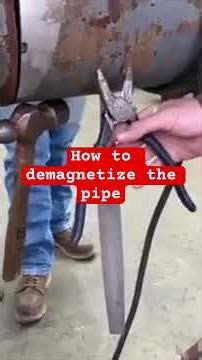 Demagnetized pipe #welding #welder #weld #pipeline #pipeweld #stickwelding #tigwelding #welder