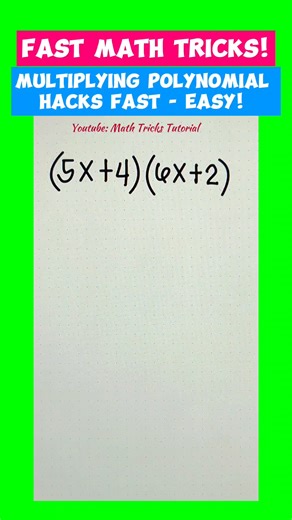 Multiplying Polynomial Hacks Made super easy! 😲 | Math Tricks Tutorial