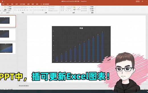 办公小技巧：在PPT里面插入可更新的Excel图表
