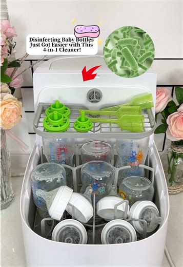 Save time with one-touch cleaning — Limited offer, get yours NOW!#SmartCleaning #AutomaticBottleWasher #SanitizeYourBottles #EffortlessParenting #BottleDisinfection