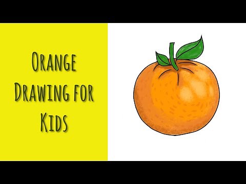 Orange Drawing for Kids
