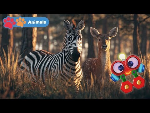 Baby Learns Animals | Educational Video | Robi the Robot