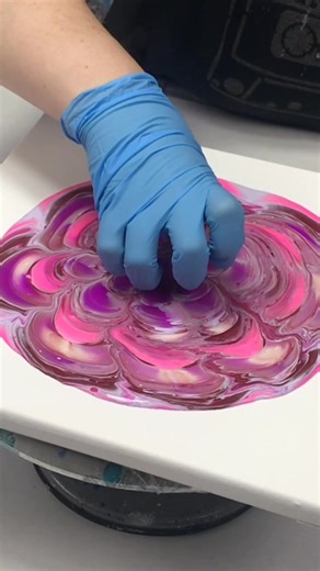 Acrylic pour with a leaky cup #mixedmediagirl #acrylicpour | Mixed Media Girl