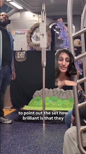 Mini Theater Backdrop Found in NYC Subway | Unexpected Public Art