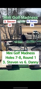 Mini Golf Madness Round 1, 3. Steven vs 6. Danny (Holes 7-8) #twintourgolf #golf #minigolf #miniputtputt #minigolfmadness #minigolfcourse #tournament #bracket | Twin Tour Golf