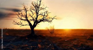 lone tree in a barren land