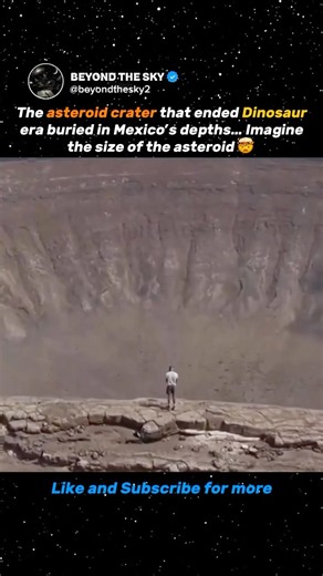 This crater ended the age of dinosaurs🤯 #cosmic #2026 #viral