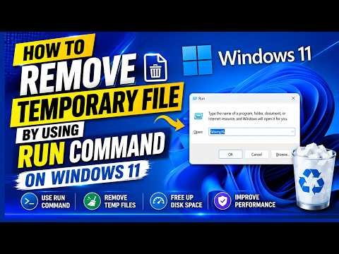 How to Remove Temporary Files Using the RUN Command on Windows 11 | Easy Guide (2026)