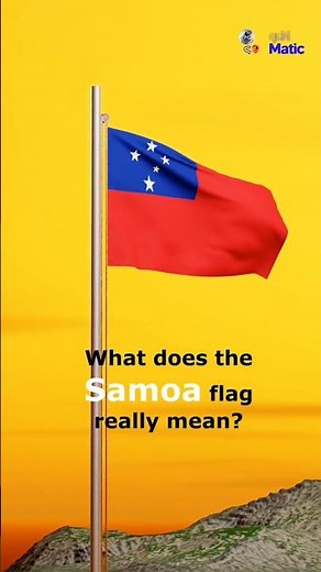 🇼🇸 Samoa Flag Explained Shorts | Meaning of Red, Blue & White Stars