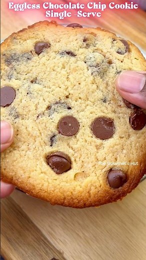 🍪 Single-Serve Eggless Chocolate Chip Cookie Recipe| 1 Bowl. 0 Eggs. 100% Yum! Single-Serve Cookie 🙌