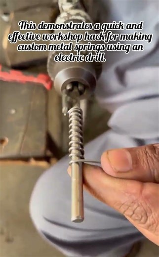 How to Make a Perfect Metal Spring Using a Drill | DIY Workshop Hack