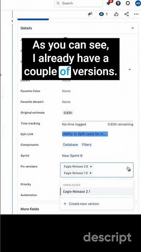 How to User Versions in Jira
